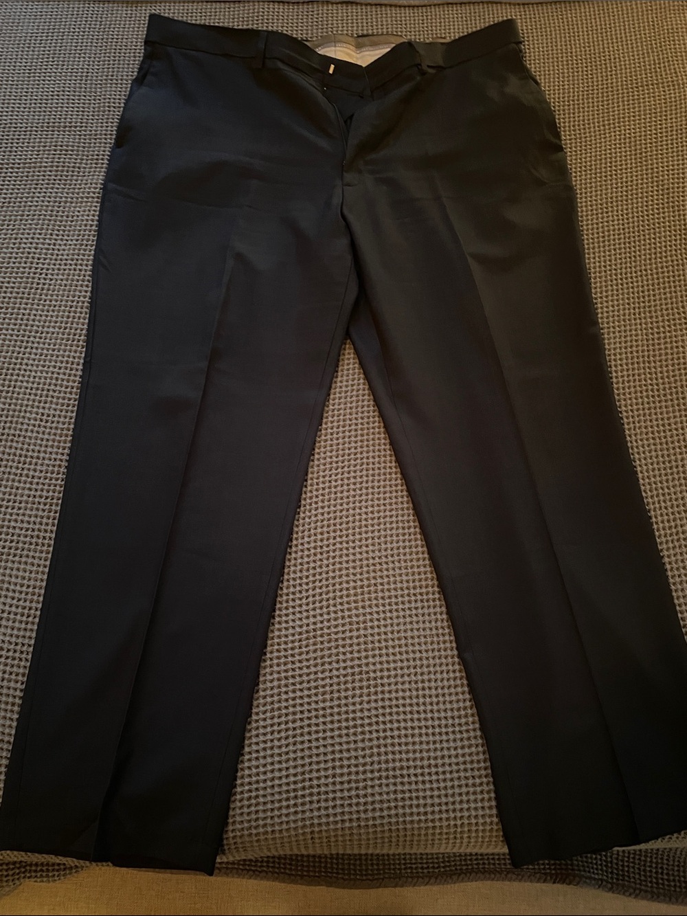 Haggar Men's Navy Dress Pants - Classic Straight Trousers